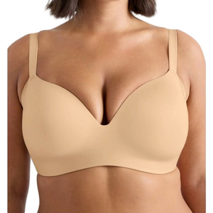 Knix Wingwoman Nude Seamless Wireless Bra in Beige Size 8